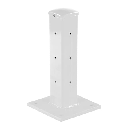 Vestil Rigid Tube Post 18 In Bolt-On Style White GR-F3R-BO-TP18-WT